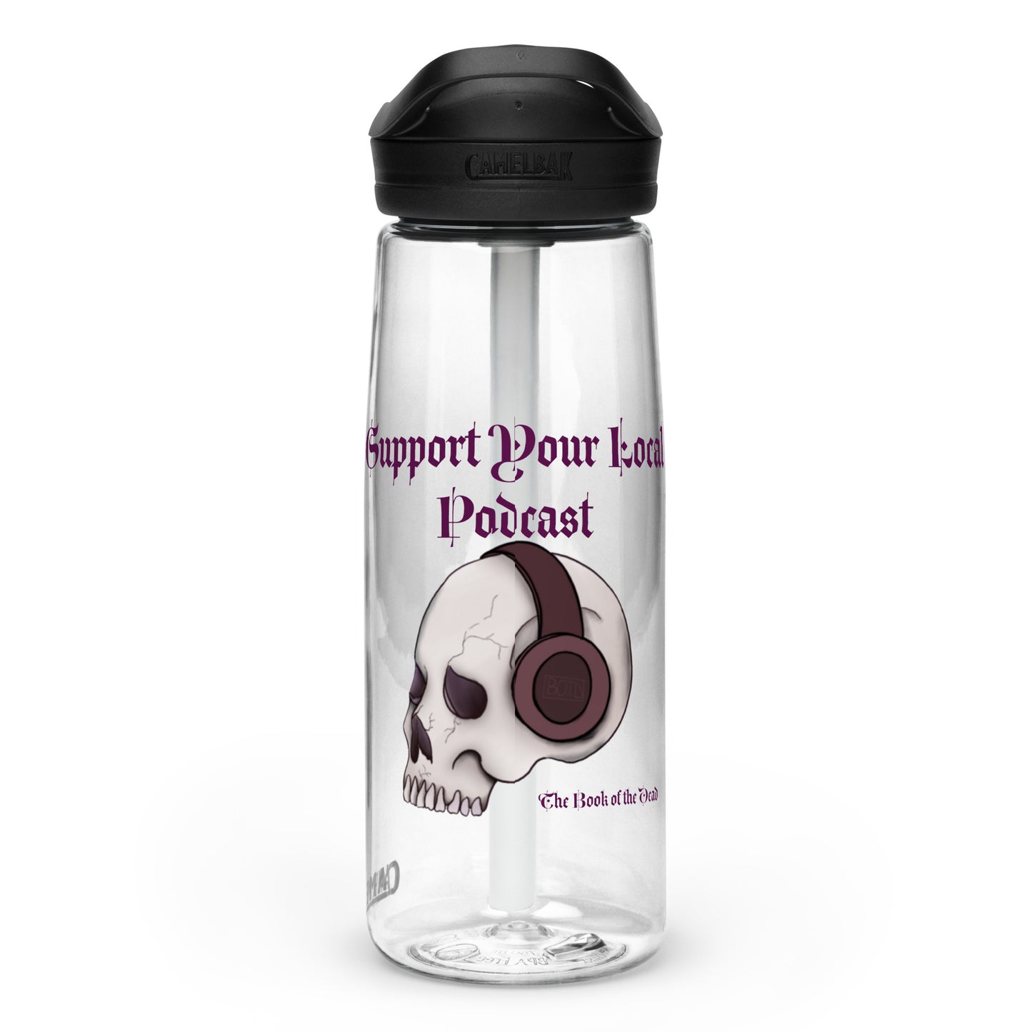 Support Your Local Podcast BOTD Sports water bottle
