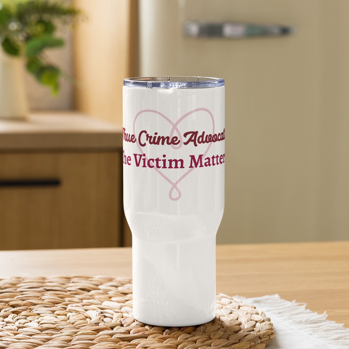 Victim Advocate Travel mug with a handle